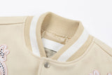 Off White Jacket Spring and Autumn OW Trojan Horse Letter Pattern Baseball Jacket Jacket