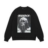 Purple Brand Sweatshirt Loose Crew Neck Sweater
