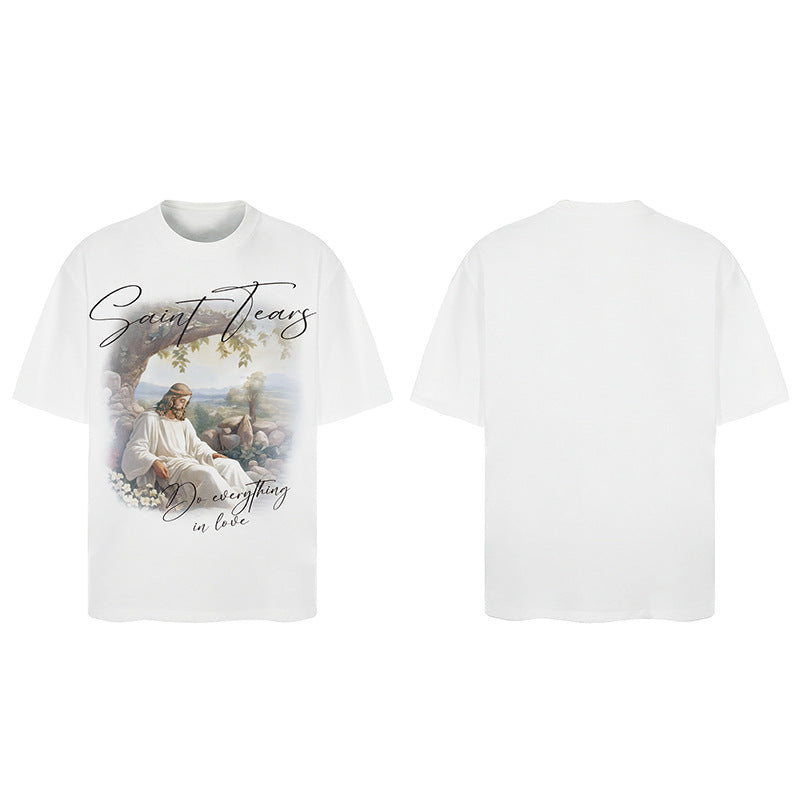 Men Vintage T-Shirts Saint Michael Tee Saint Tears