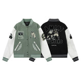 Amiri Jacket AMI Letter Pattern Baseball Jacket Jacket Men's and Women's