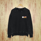 Purple Brand Distressed Sweatshirt Retro Vintage Crew Neck Sweater