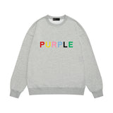 Purple Brand Sweatshirt Loose Crew Neck Sweater