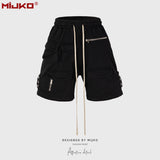 MIJKO Mens Shorts Zip-breasted Casual Unisex Shorts