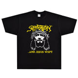 Rock Star T Shirt Suffocation and Jesus Wept T-shirt Rock Band American Style Loose Vintage Short Sleeve