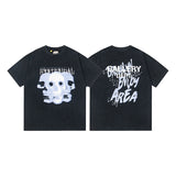 Gallery Dept T-Shirt Letter Pattern Washed Old Short Sleeve T-Shirt