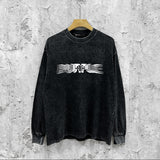 Purple Brand Distressed Long Sleeve Shirt Fashion Distressed Loose Long-sleeved Top