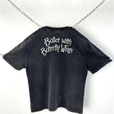 Men Vintage T-Shirts "The Smashing Pumpkins" Bullet With Butterfly Wings