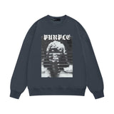 Purple Brand Sweatshirt Loose Crew Neck Sweater