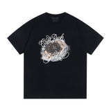 Synaworld T Shirts central cee short letter print loose casual t-shirt