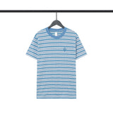 CHH Chrome Heart T Shirts Poison Home Stripe Jacquard Embroidery Short Sleeve Couple T-Shirt