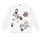 Nba Long Sleeved Shirt Autumn and Winter Long Sleeve T-shirt Loose Shoulder Men and Women