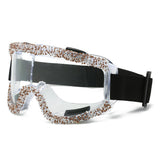 Trendy punk glasses sand and dustproof