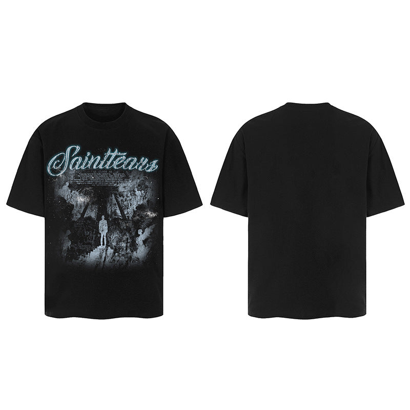 Men Vintage T-Shirts Saint Michael Tee Saint Tears