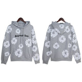 Denim Tears Hoodie Foam Kapok Letter Embroidery Hoodie Sweater