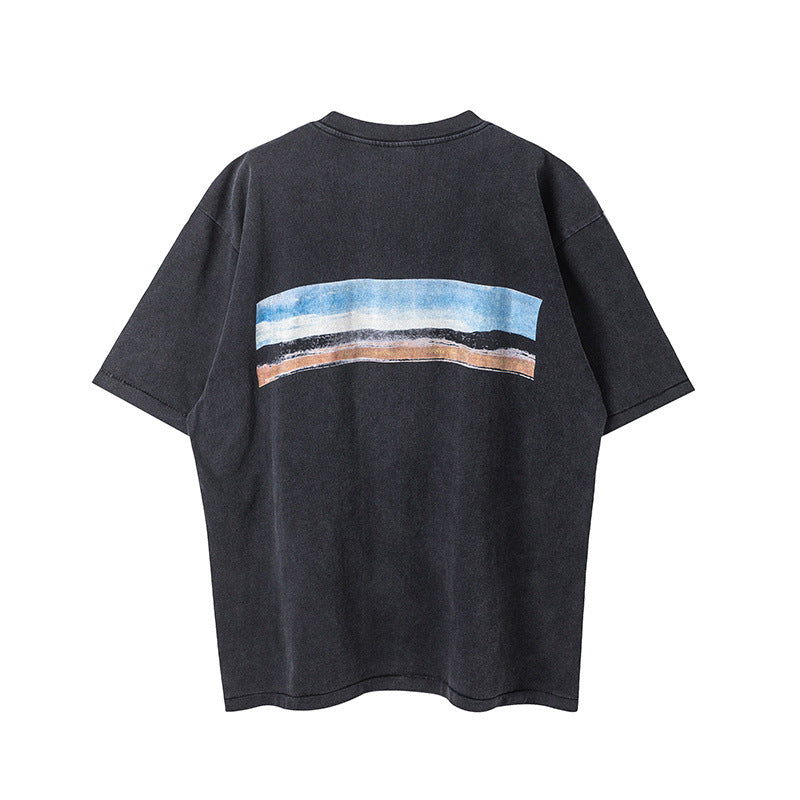 Mens Vintage T-Shirts SAINT MICHAEL CHO Old Short Sleeve Vintage Wash T-Shirt