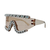 Trendy punk glasses y2k chain