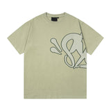 Synaworld T Shirts central cee Short Sleeve Classic Letter Print Loose Casual T-Shirt