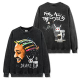 Drake Hoodie Double Sided Printed Short Sleeve