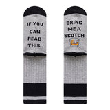 Men socks embroidered cotton knee socks