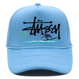 Stussy Hat Printed Truck Mesh Cap Outdoor Surfing Casual Sun Hat