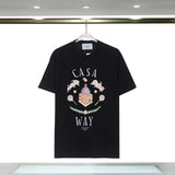 Casablanca T Shirts Castle Printing Cotton Tee