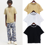 Palm Angels T Shirts Collar Letter Print Short Sleeve T-Shirt