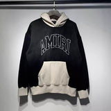 Amiri Hoodie AMI stitching embroidered letter hooded sweater