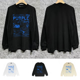 Purple Brand Long Sleeve T-Shirt Fashion Loose Long Sleeve Top