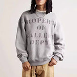 Gallery Dept Long Sleeve Shirt Letter Print Print Long Sleeve Crew Neck Sweater