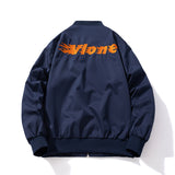 Mens Vintage Jackets Letter Embroidery Loose Baseball Flight Suit