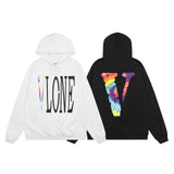 Vlone Hoodie Autumn/Winter Big V Letter Pullover Hooded