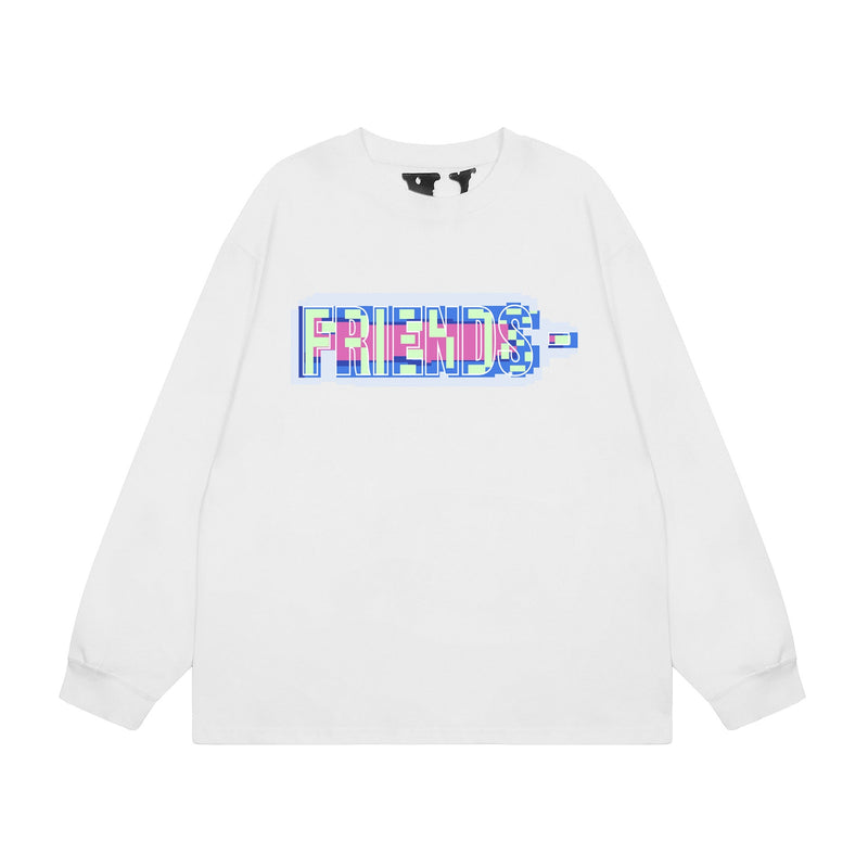 Vlone Sweatshirts Autumn and Winter Mosaic Big V Letter Crew Neck