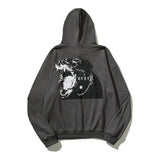 Kanye West Sunday Service Hoodie Dog Vintage Print Distressed Terry Hooded Sweater