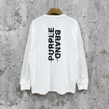 Purple Brand Long Sleeve T-Shirt Fashion Loose Long Sleeve Top