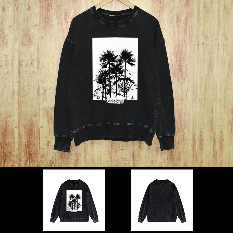 Purple Brand Distressed Sweatshirt Retro Vintage Crew Neck Sweater
