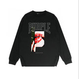 Purple Brand Long Sleeve T-Shirt Fashion Loose Long Sleeve Top