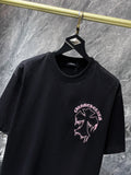 Chh Chrome Hearts T Shirts Summer Sanskrit Patch Embroidery Casual Sports Short Sleeve T-Shirt