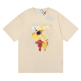 Rhude T Shirt Micro Label Alphabet Art Abstract Short Sleeve T-Shirt