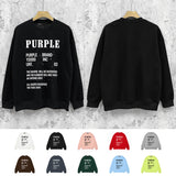 Purple Brand Sweatshirt Loose Crew Neck Sweater