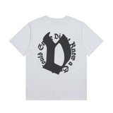 Vlone T Shirt Spring Summer Smiley Letter Pattern Crew Neck
