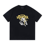 Synaworld T Shirts central cee short sleeves front and rear letter print loose T-shirt