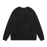 Amiri Sweatshirt Autumn and Winter AMI Quito Dragon Three-headed Dragon Printed Crew Neck Sweater for Men and Women