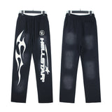 HS JacketsHS Hoodie & Pants Wash Old Vintage Men's and Women's Loose Casual Sweater Sweatpants