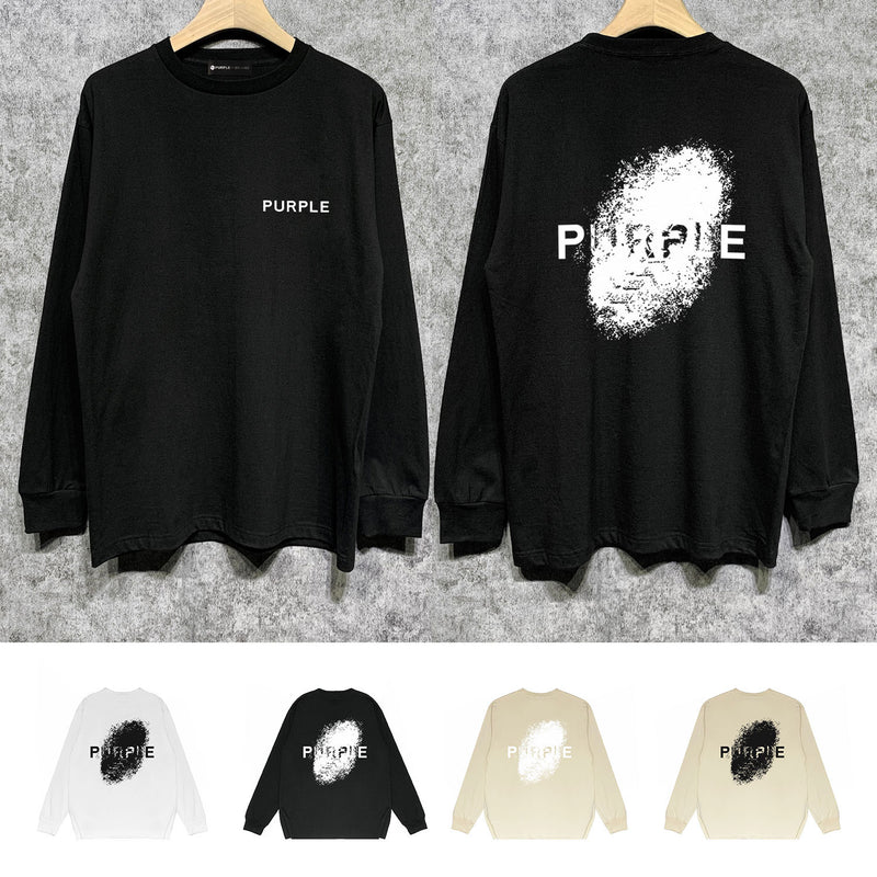 Purple Brand Long Sleeve T-Shirt Fashion Loose Long Sleeve Top