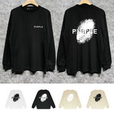 Purple Brand Long Sleeve T-Shirt Fashion Loose Long Sleeve Top
