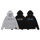 Amiri Hoodie AMI Letter logo print hooded sweater for men and women