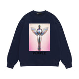 Purple Brand Sweatshirt Loose Crew Neck Sweater