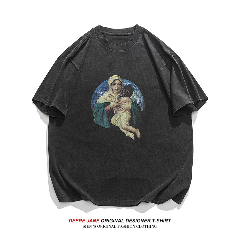 Men T-Shirts Summer Short Sleeve T-shirt Men and Women Half Sleeve Loose