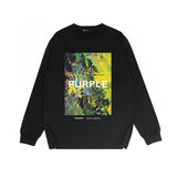 Purple Brand Long Sleeve T-Shirt Fashion Loose Long Sleeve Top