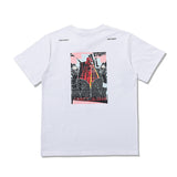 C.e t shirts character covering face front and back printing round neck pullover short sleeves